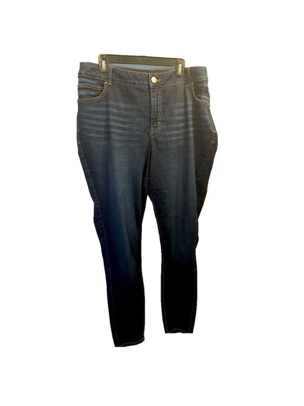 Jeans, Size 20W, Waist 23.5”, Overall Length 43”, Inseam 29”, Very Stretchy,